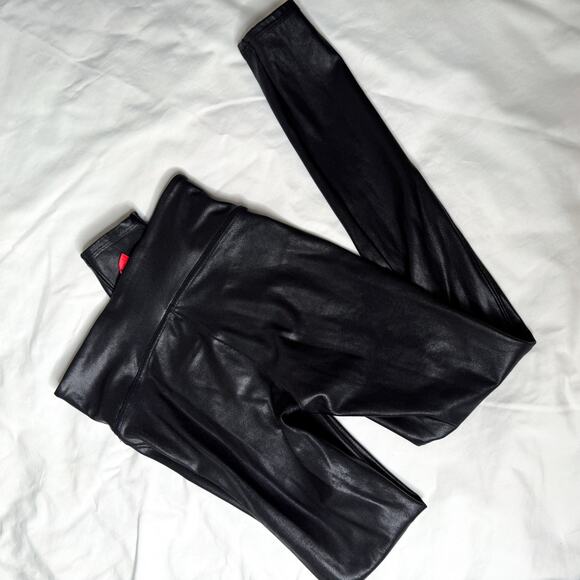 Spanx Black Faux Leather High Rise Leggings - Picture 12 of 12